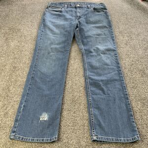 Carhartt Mens Relaxed Fit Blue Jeans Straight Med Wash Size 36 x 30
